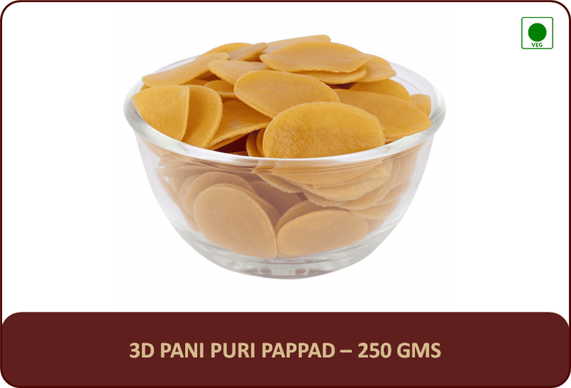 3D Pani Puri Pappad - 250 Gms