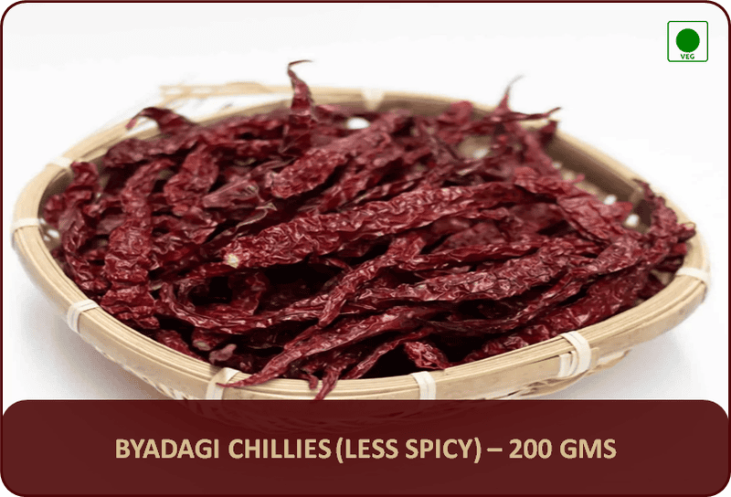 Byadagi Chillies (Less Spicy) - 200 Gms