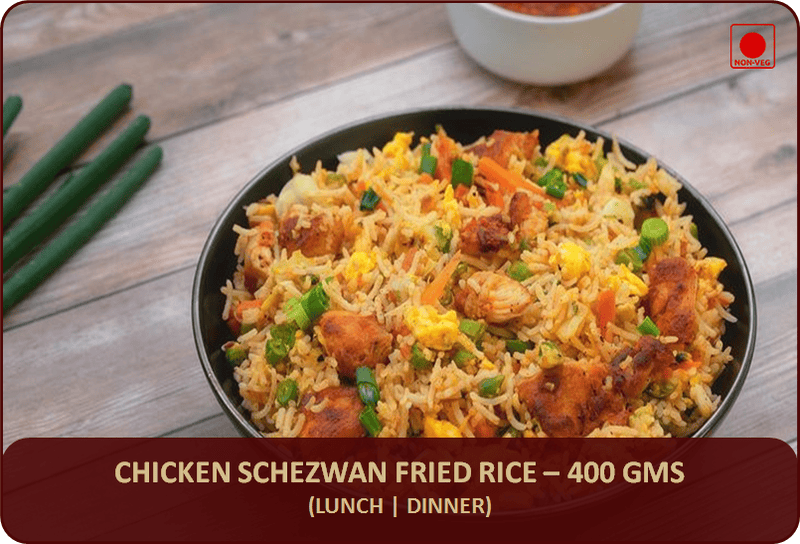 Chicken Schezwan Fried Rice - 400 Gms
