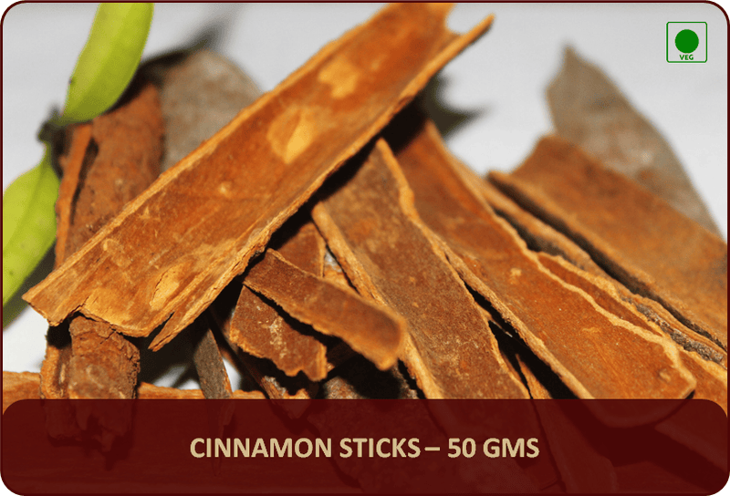 Cinnamon (Sticks) - 50 Gms