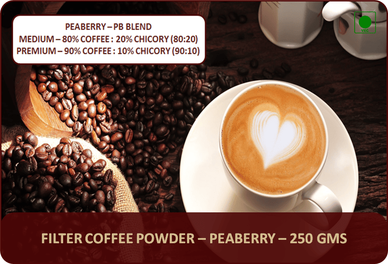 Filter Coffee Powder (Peaberry) - 250 Gms