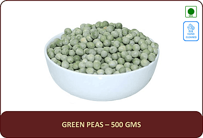 Green Peas (Dried) - 500 Gms