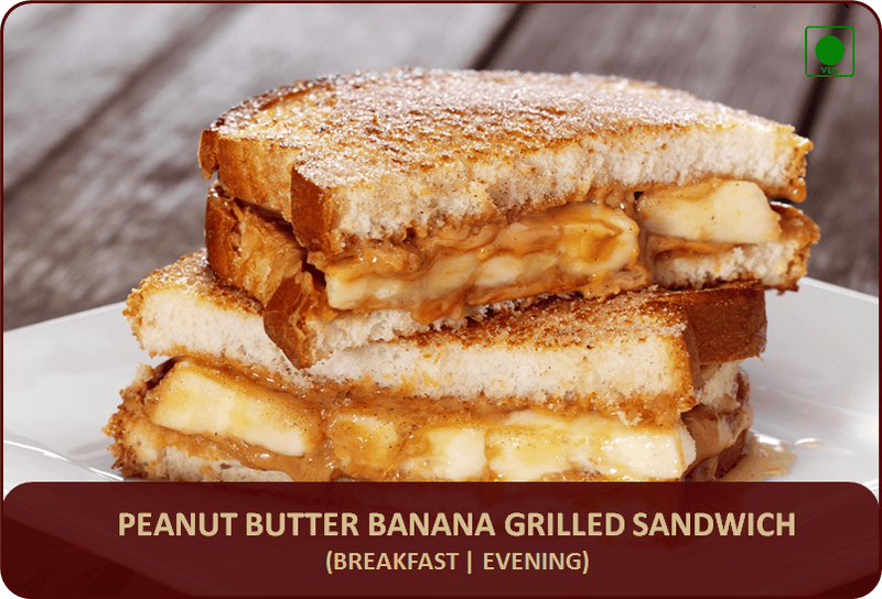 Peanut Butter Banana Grilled Sandwich