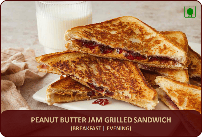 Peanut Butter Jam Grilled Sandwich