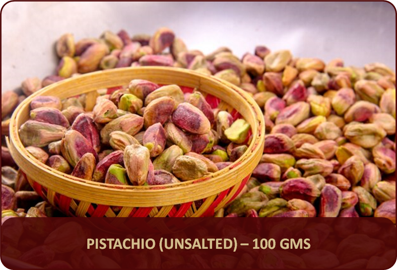 Pistachio (Unsalted) - 100 Gms