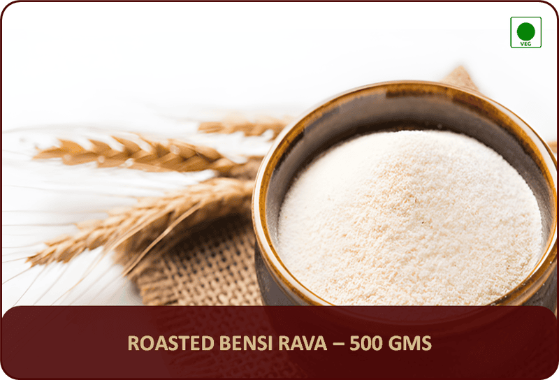 Roasted Bensi Rava - 500 Gms