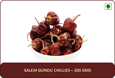 Salem Gundu Chillies - 200 Gms