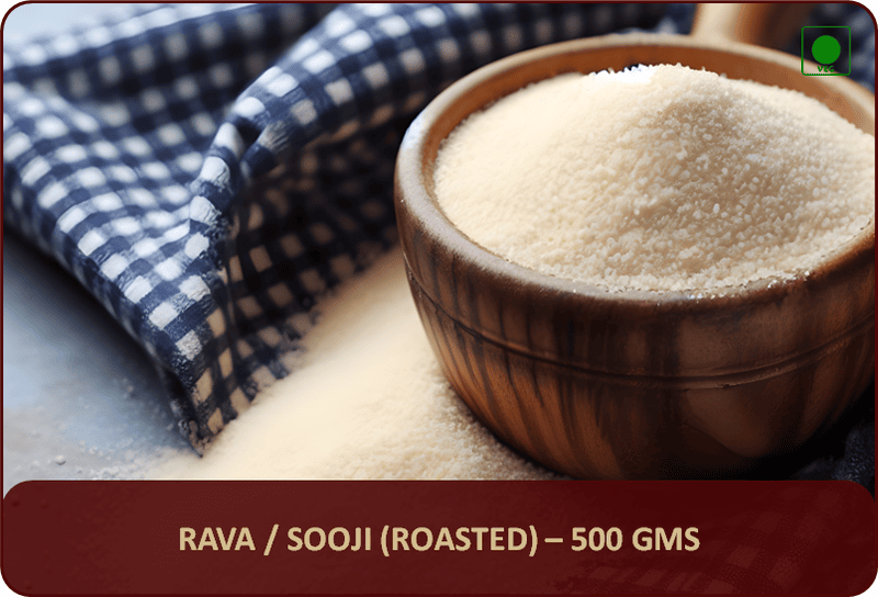Roasted Rava (Sooji) - 500 gms