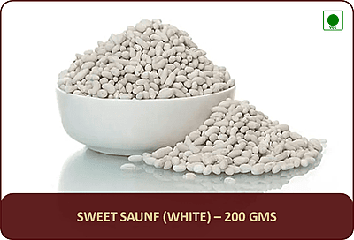 Sweet Saunf (White) - 250 Gms