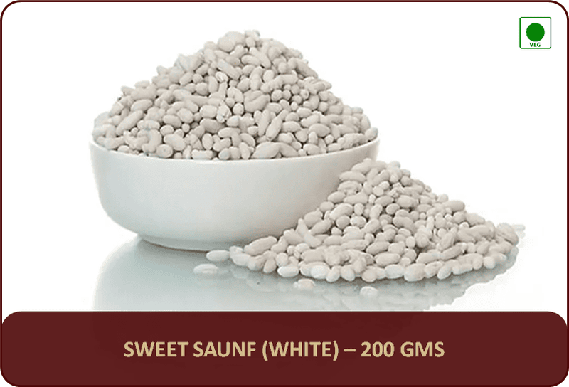 Sweet Saunf (White) - 250 Gms