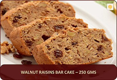 TB - Walnut Raisin Bar Cake - 200 Gms