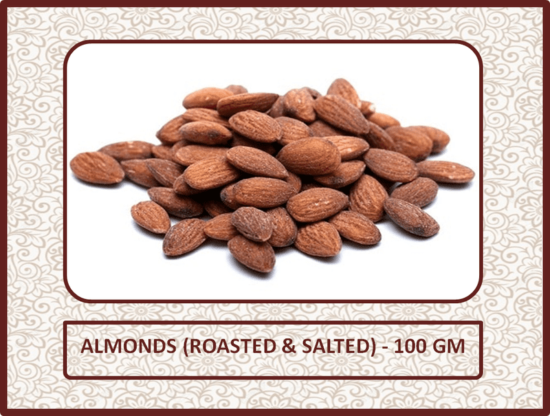Almonds (Roasted & Salted) - 100 Gms