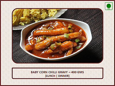 Baby Corn Chilli Gravy - 400 Gms