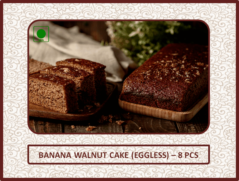 Banana Walnut Cake - 8 Pcs