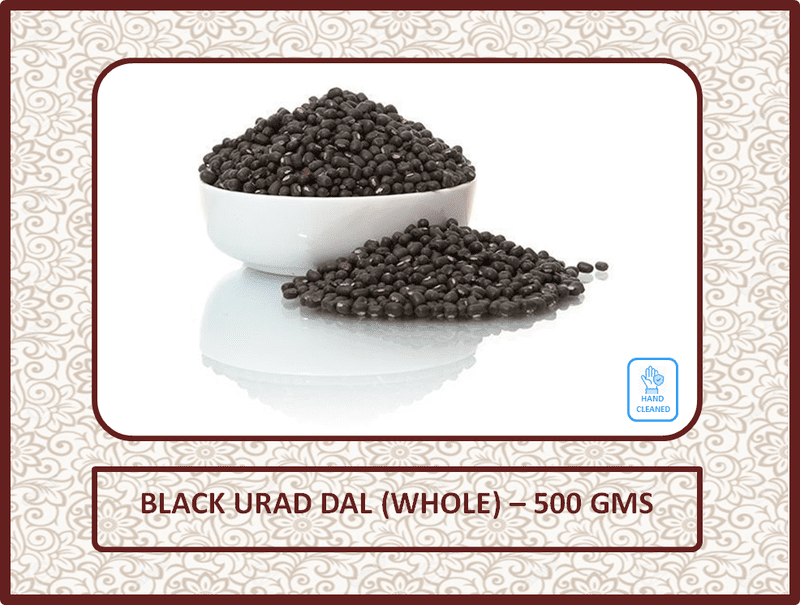 Black Urad Dal (Whole) - 500 Gms