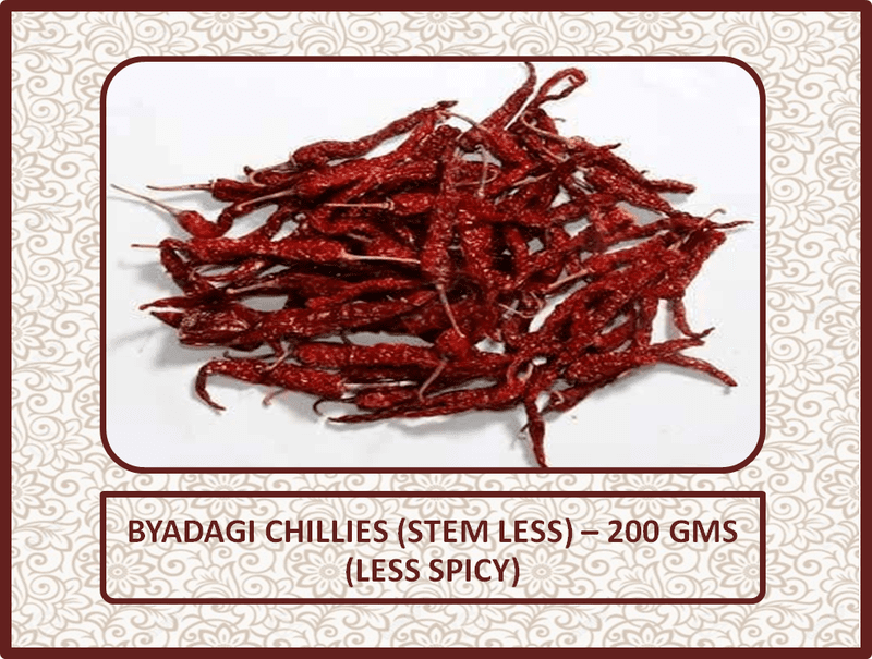 Byadagi Chillies (Less Spicy) - 200 Gms