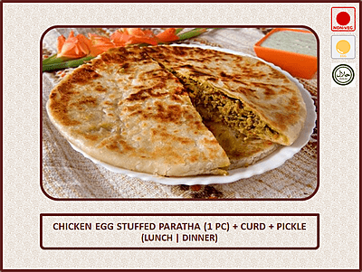 Chicken Egg Stuffed Paratha - 1 Pc