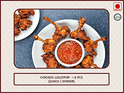 Chicken Lollypop - 6 Pcs