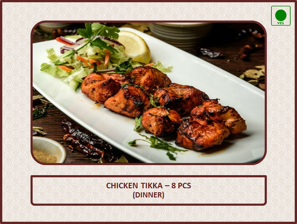 Chicken Tikka - 8 Pcs