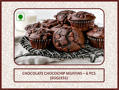 Chocolate Chocochip Muffins - 6 Pcs