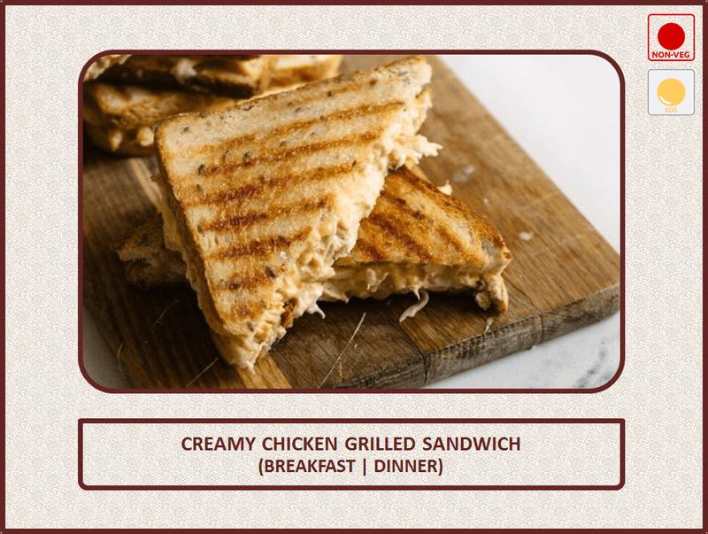 Creamy Chicken Grilled Sandwich