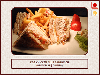 Egg Chicken Club Sandwich