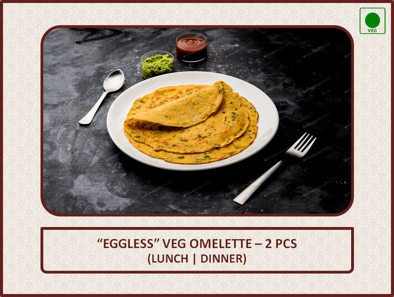 Eggless Veg Omelette - 2 Pcs