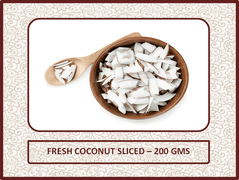 Fresh Coconut Sliced - 200 Gms