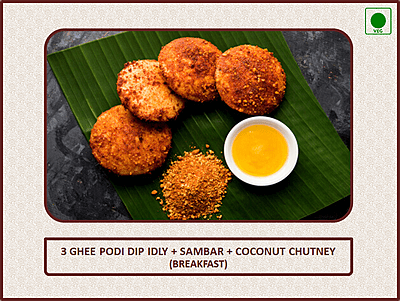 Ghee Podi Dip Idly - 3 Pcs