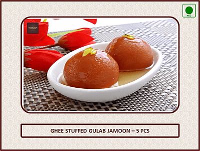 Ghee Stuffed Gulab Jamoon - 5 Pcs