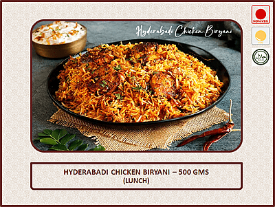 Hyderabadi Chicken Biryani - 500 Gms