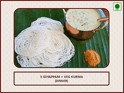 Idiyappam + Veg Kurma - 3 Pcs