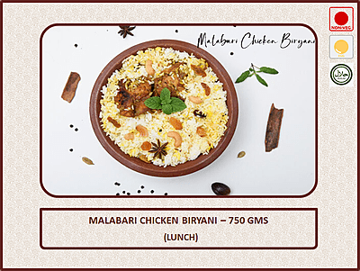 Malabari Chicken Biryani - 750 Gms