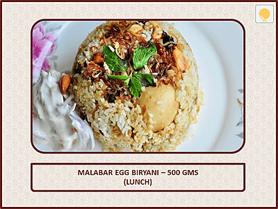Malabar Egg Biryani - 500 Gms
