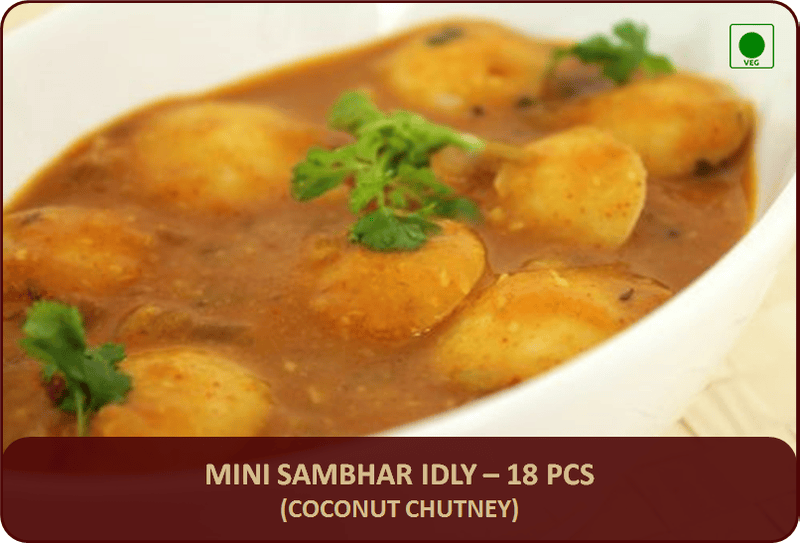 Mini Sambhar Idly - 18 Pcs Mini Sambhar Idly - 18 Pcs
