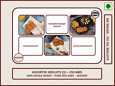 PBH - Assorted Biscuits - 3 (Jaggery) - 250 Gms
