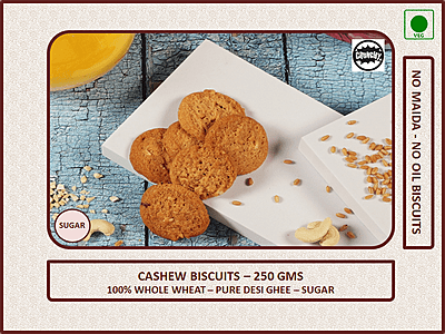 PBH - Cashew Biscuits (Sugar) - 250 Gms