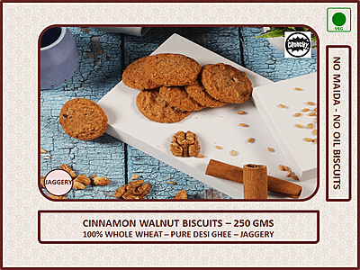 PBH - Cinnamon Walnut Biscuits (Jaggery) - 250 Gms