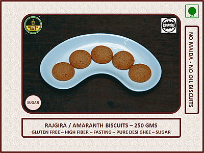 PBH - Rajgira Amarntha Biscuits (Sugar) - 250 Gms