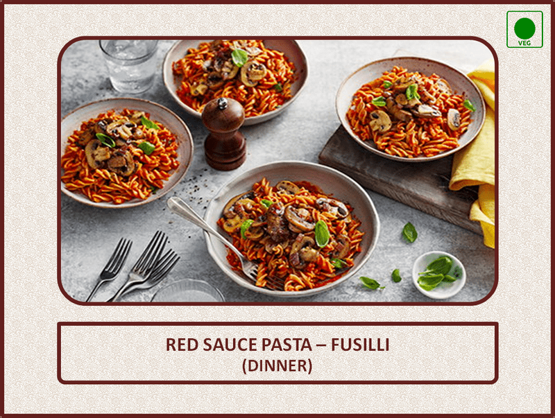 Red Sauce Pasta (Dinner) - 1 Bowl