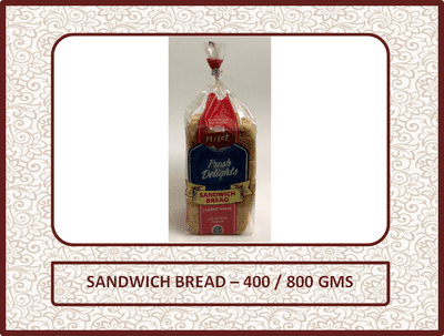 Sandwich Bread - 400/800 Gms