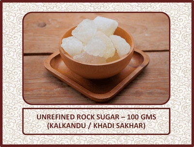 Unrefined Rock Sugar - 100 Gms