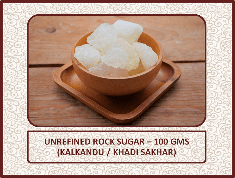 Unrefined Rock Sugar - 100 Gms