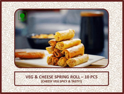 Veg & Cheese Spring Roll - 10 Pcs