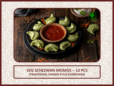 Veg Schezwan Momos - 12 Pcs